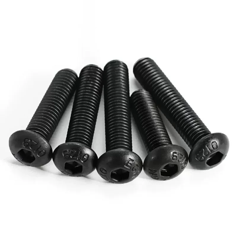 Schwarze Hochfeste 10.9 Kohlenstoffstahl M1.6-M4 Rundkopf-Sechskant-Inbusschrauben für Elektronik – Detail 6