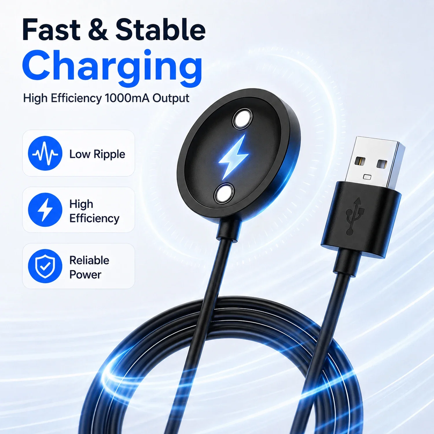 Magnetic Charger Cable For SUUNTO 9 Peak Pro Vertical Race Race S Ocean Watch Charging Cable USB Charger 1M