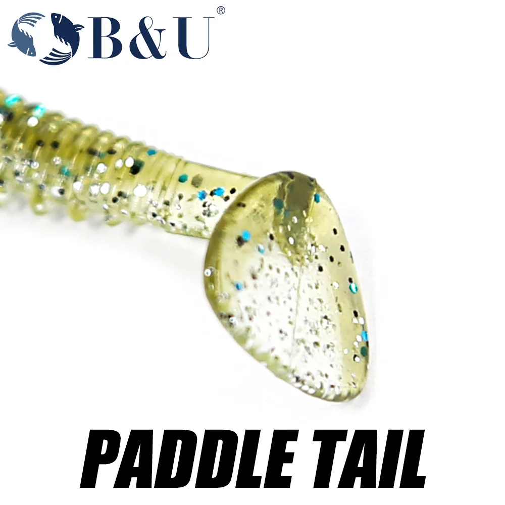 B & U 51mm 63mm Awaru Señuelos de Pesca cebos artificiales Wobblers señuelos blandos Shad carpa silicona cebos blandos aparejos