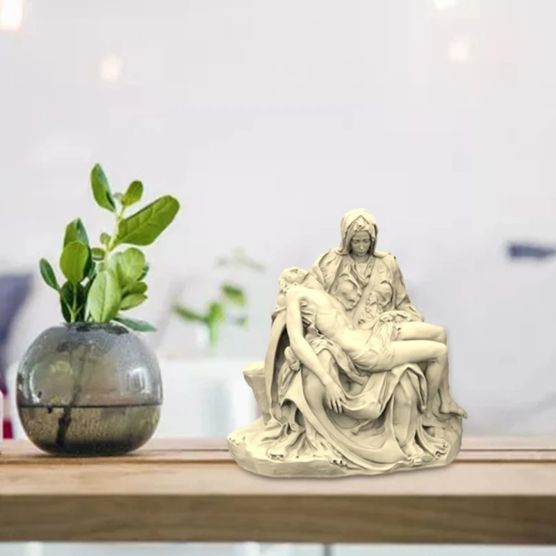 Silicone Pieta Stand Ornaments Resin Mould Plaster Greek Roman Statue Mold Mold Epoxy Casting Mold for Home Decor