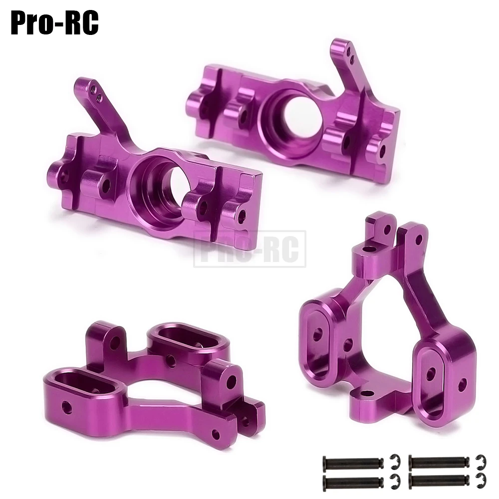 85048 Front & Rear 5-Degrees Steering Seat & Knuckle Arm C-HUB Aluminum Alloy Set for HPI SAVAGE Flux HP X XL 21 25 SS 4.1