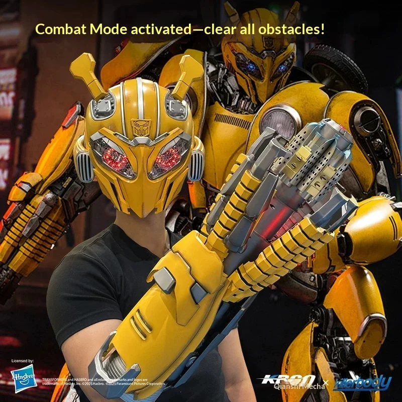 

Killerbody Transformers Bumblebee Wearable Helmet Remote Control Transformable Led Red Blue Eyes Light Simulated Sound Gift