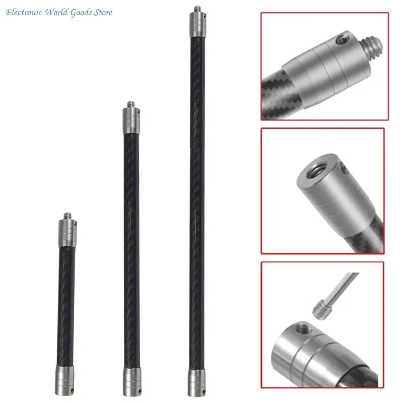 A3PD Carbon Fiber Camera Rod Stainless Steel Threaded Rod Lock Security 1/4inch Selfie For Dynamic Photography