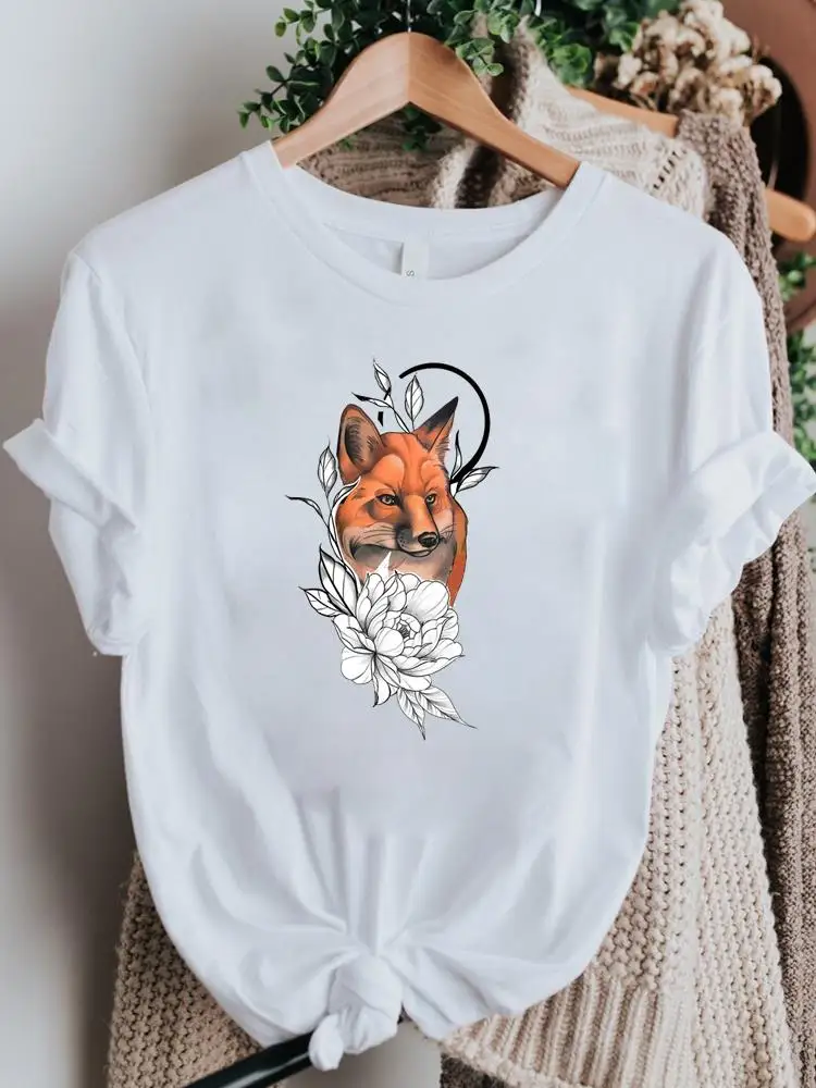 

Wild Animal Trend Cute Clothing Summer Fashion Printed Short Sleeve Tee Women Clothes T Female Casual Graphic T-shirts