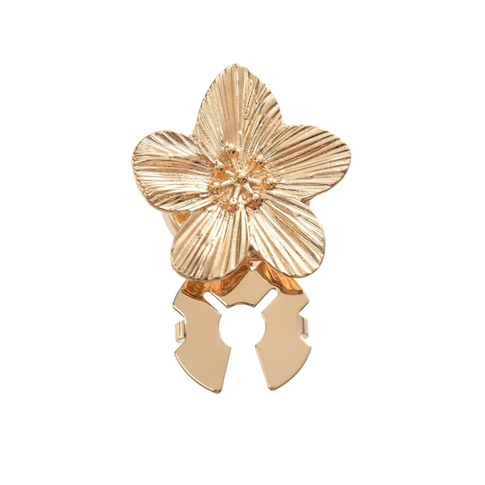 Rhinestone Pearl Flower Button Covers DIY Accessories Alloy Flower Cufflinksble Handwoven Golden Base Cufflinks Button Cover