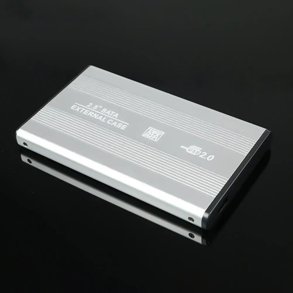 Useful Aluminium Alloy 2.5 Inch USB 2.0 External Hard Disk Case Wear Resistant Lightweight Hard Disk Case for Desktop