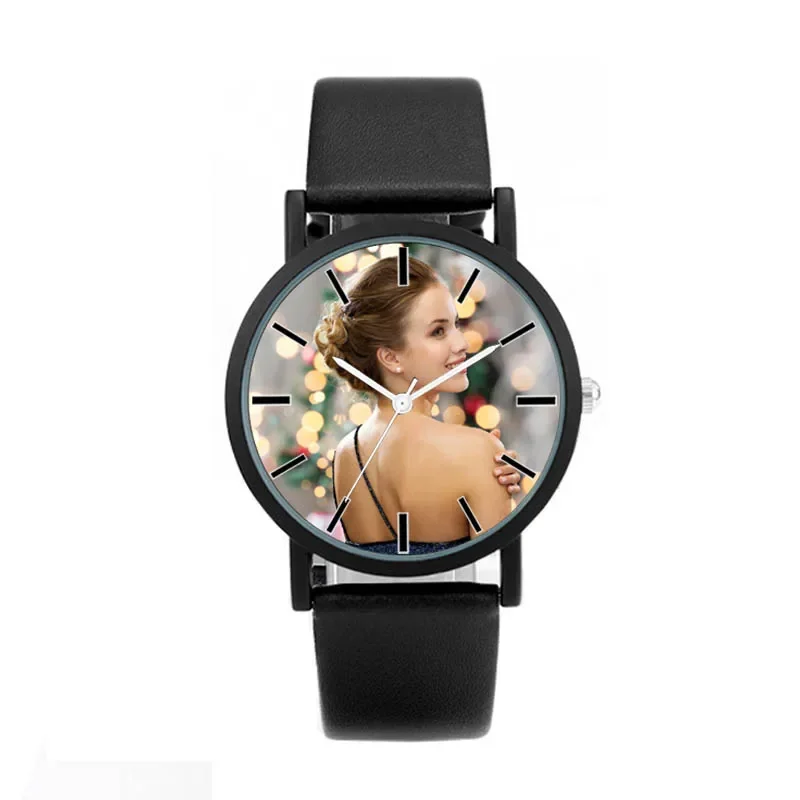 A3317w DIY watch photo Printing wristwatch Customized watches logo design Birthday Gift for lover\'s Picture Customize clock