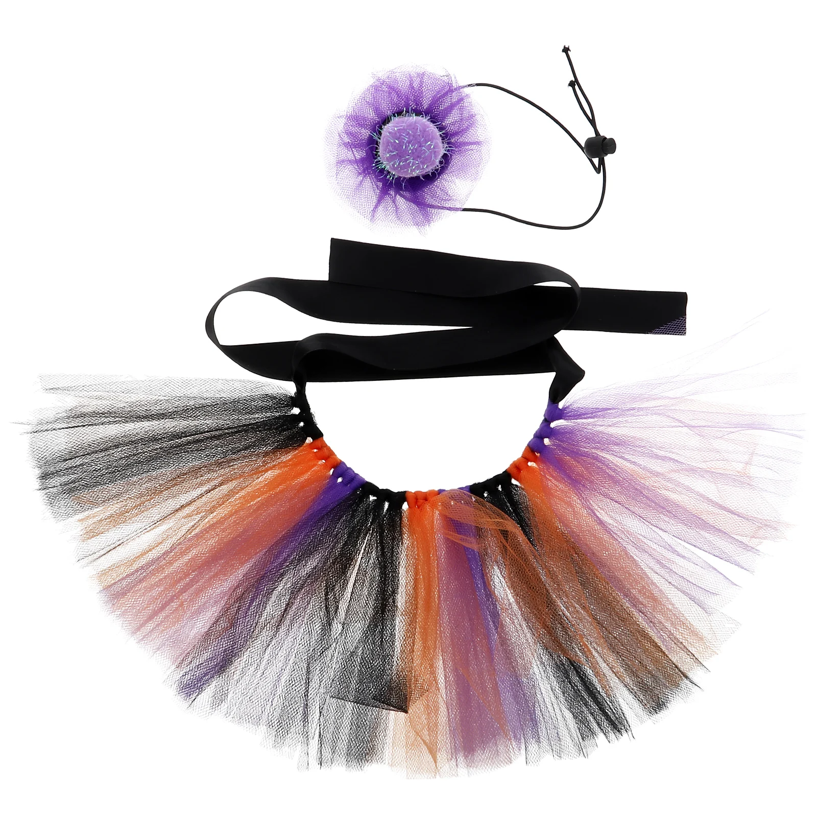 

Dog Cat Halloween Costume Pet Supplies Lightweight Premium Gauze Material Durable Purple Skirt Decor Tutu Party Hat Apparel Dog