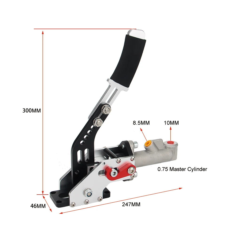 Universal E-brake Drift Race Hand Brake Black Long Vertical Hydraulic Handbrake HydroApplicable to Toyota Honda