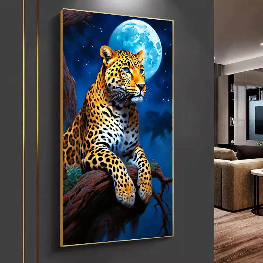 

Diamond Painting Large Size New Collection Leopard Diy Full Mosaic Embroidery Wild Animals Picture Jewellery Cross Stitch Kits