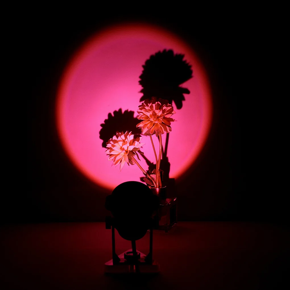 قوس قزح الغروب العارض جو ضوء الليل مقهى المنزل حائط الخلفية الديكور الملونة غروب الشمس مصباح لدروبشيب