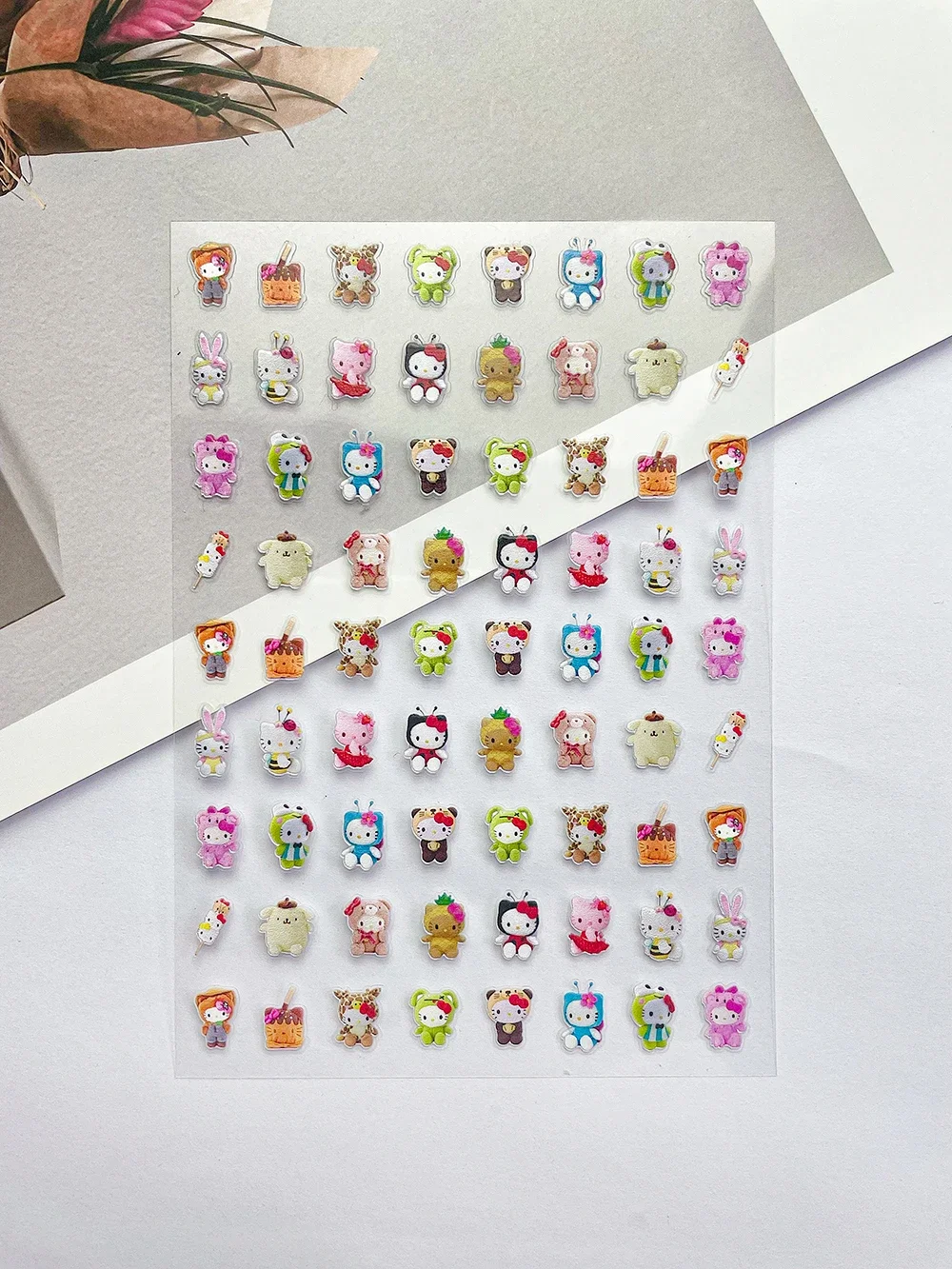 

Kawaii Sanrio Hellokitty Luggage Tag Self-adhesive Sticker Waterproof Durable for Laptop Water Bottle Notebook Suitcase Sticker