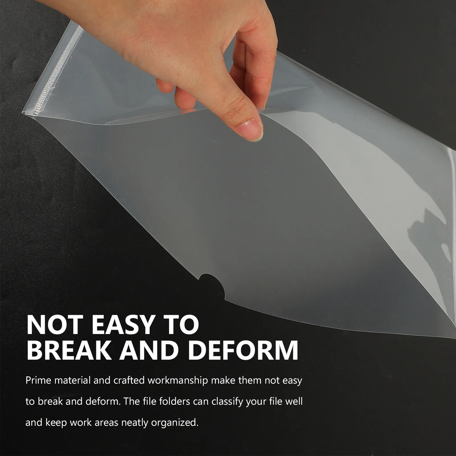 Clear Plastic Document Folder 10 Pack Office File Organizer for Papers Halloween Christmas Storage