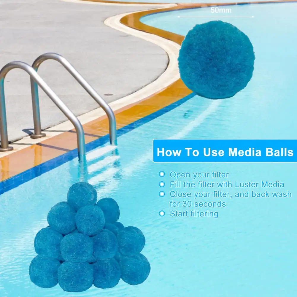 Easy to Care Hot Tub Filter Ball Blue Keep Clean Practical Swimming Pool SPA Hot Tub Filter Sand Alternative