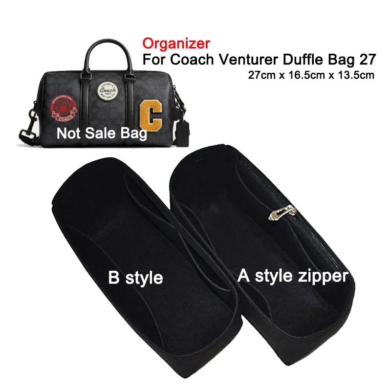 Felt Inner Liner Organizer For Coach Venturer Duffle Bag 27 Boston Bag, Storage Shaper Pouch, Keep Shape Inner Bag-in-Bag