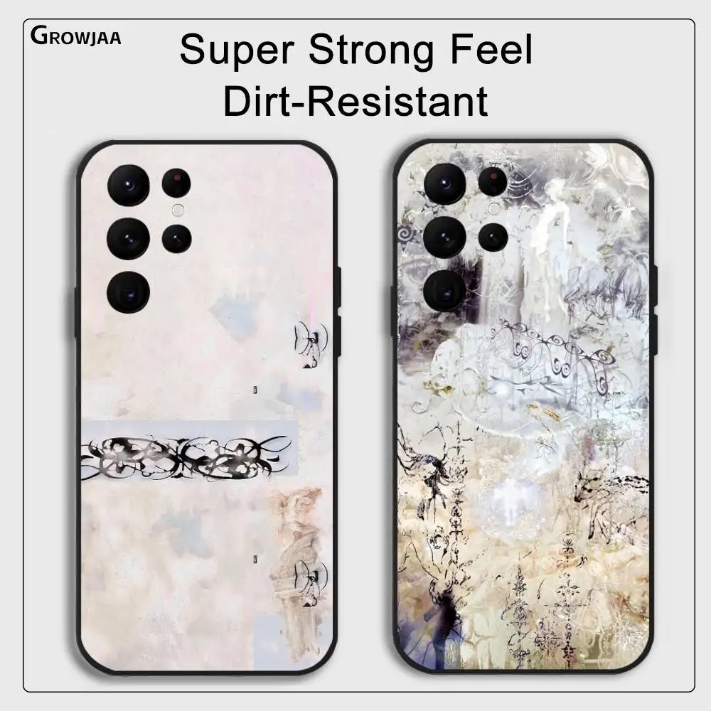 

INS Color Retro Rendering Art Phone Case For Samsung Galaxy S24 Ultra S22 S23 Ultra S21 S20 5G Protective Silicone Soft Funda