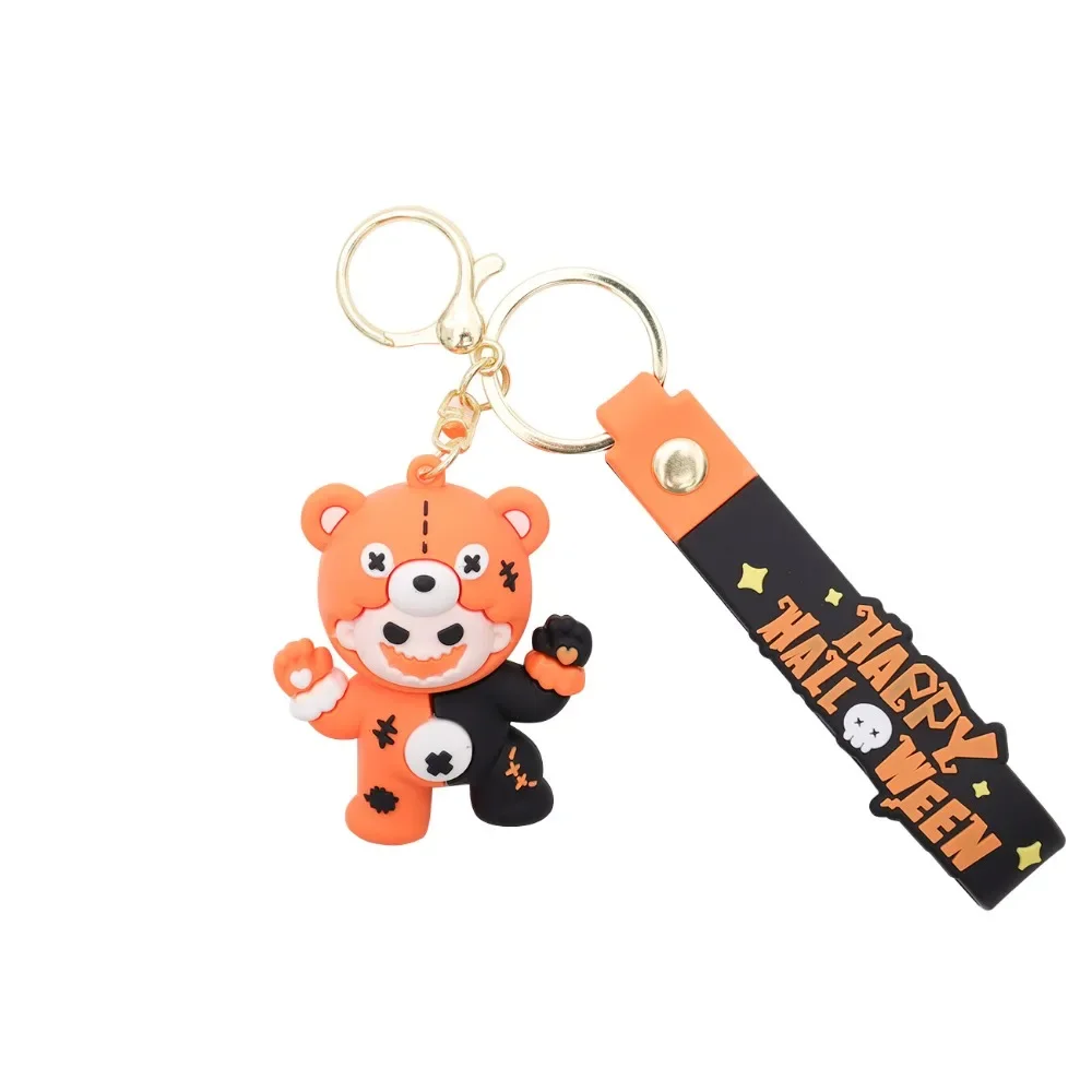 Cartoon Nightlight Halloween Prankster Keychain Keyring Cute Bag Accessories Pendant Buckle Pumpkin Lantern Anime Keychain Gift