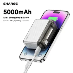 SHARGE 20W Fast Charge 10000mAh Power Bank Smallest Mini PD 20W External Battery for iPhone 15 Pro Max Xiaomi Huawei Phone