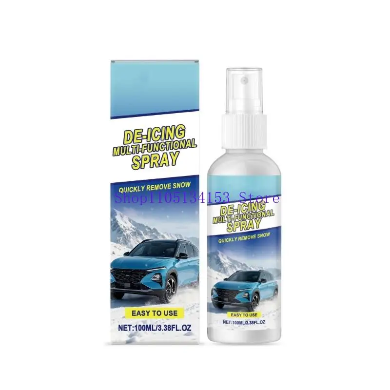 

hg89 Winter Car Windshield Deicer Sprayed 100ml Gentle On Auto Glass Instantly Removes Ice Layer With Ergonomic Sprayer Bottle