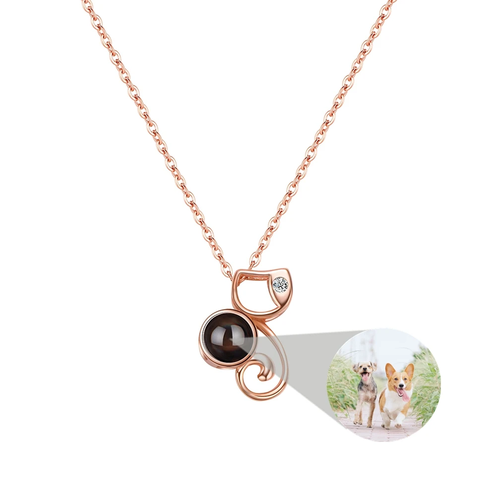 

Ожерелье с фотопроекцией на заказ для женщин, индивидуальный подарок на день рождения, кулон с изображением животных и кота, ожерелье для мальчиков и девочек, ювелирные изделия для домашних животных