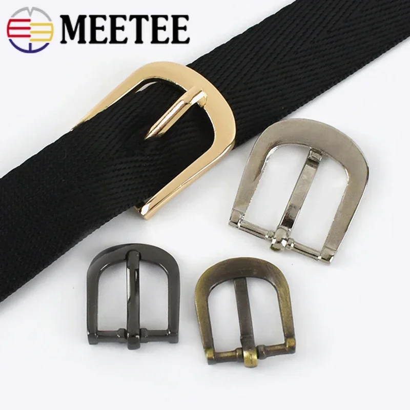 5/10Pcs 12/16/19/25/30/38mm Metal Pin Buckles Bags Strap Adjust Hook Shoe Belt Buckle Clothes Slider Clasp Sewing Accessories