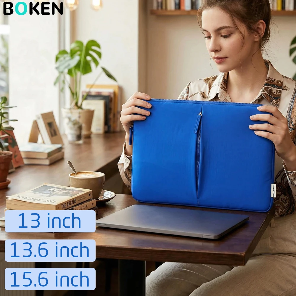 

Сумка-чехол для ноутбука 13, 13.6, 15.6 дюймов для MacBook Air Pro, HP, Lenovo, легкая сумка для ноутбука с карманом для офиса, школы, путешествий
