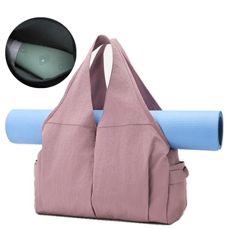 

Female Sports Bags For Yoga Mat Dry Wet Seperation Swimming 10 Pouch Weekend Fitness Training Luggage Travel Handbag Women's Gym