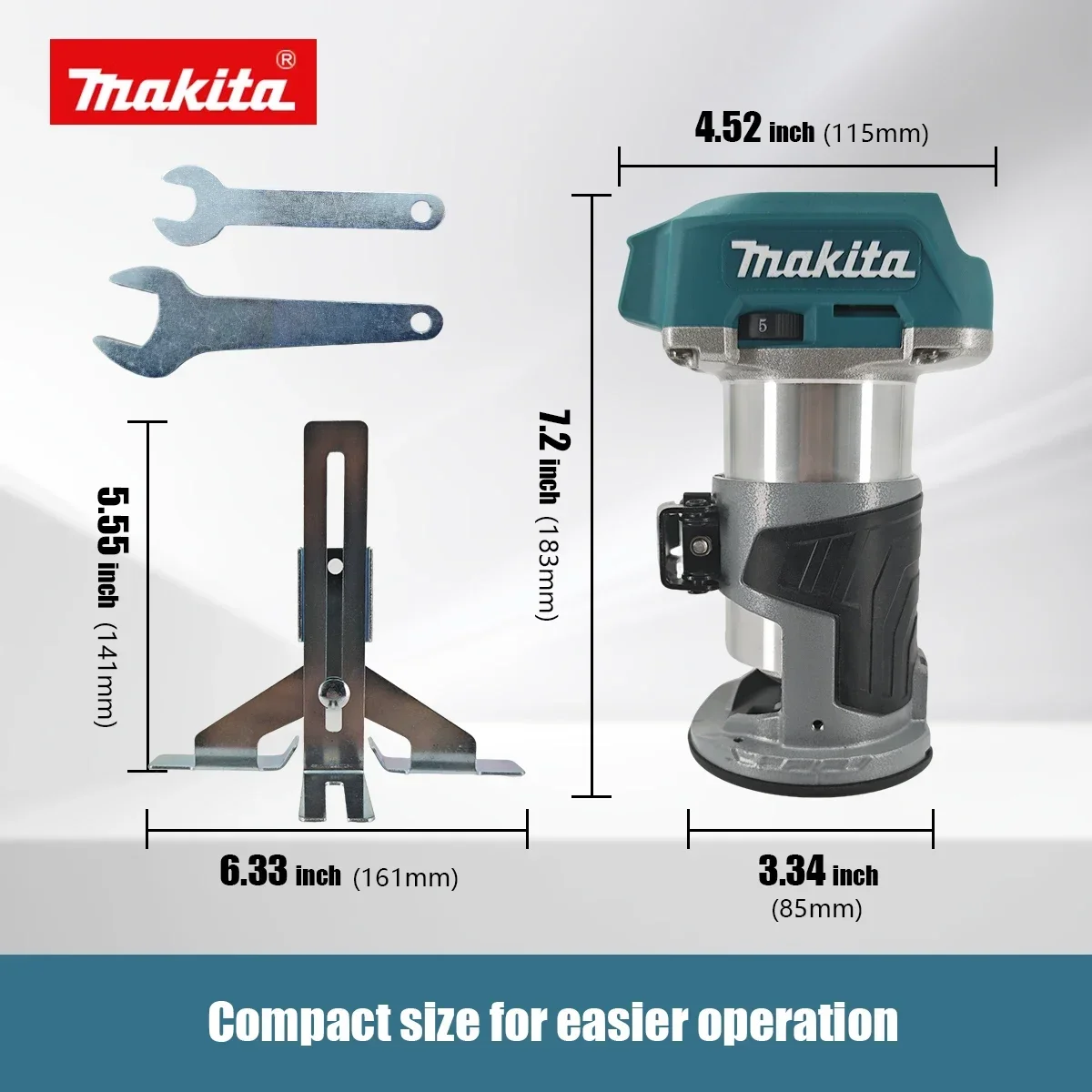 Makita DRT50 Cordless Trimmer Rechargeable Trimming Machine Brushless Slotting Tool Milling Woodwork Engraving Machine image 5