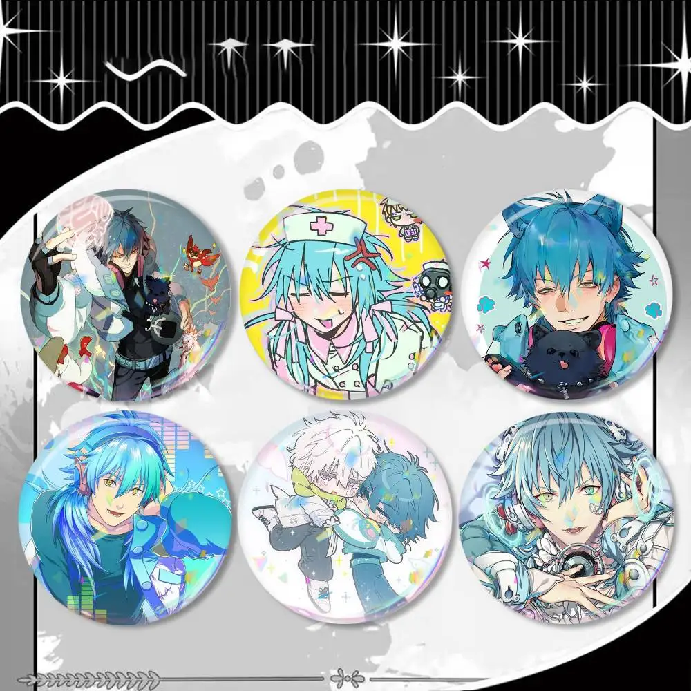 Game DRAMAtical Murder Aoba Laser Badge Applicable For Backpack Clothes Hats Decor Creative Accessories