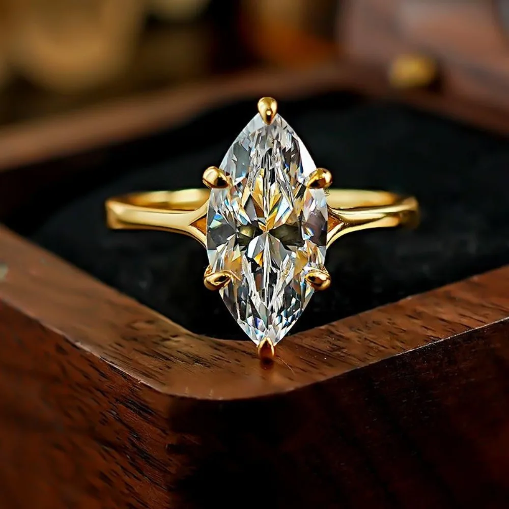 1 Charm Ring for Women DIY Design Oval Ring Engagement Wedding Ring Anniversary Gift Jewelry