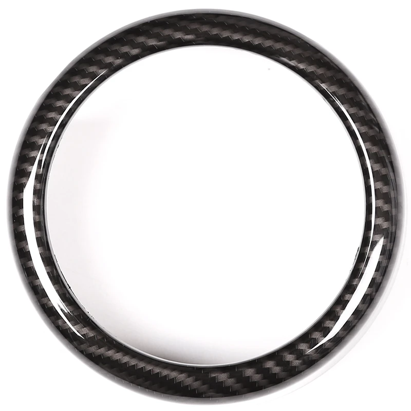 ABS Carbon Fiber Rear Grille Front Grill Logo Decor Ring Black Trimmed Frame Fits For Alfa Romeo Giulia 2017-2020