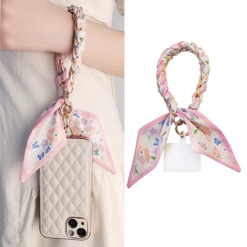 Portable Chain Silk Scarf Hanging Piece Wrist Strap Universal Phone Anti Loss Hanging Rope Bag Chain Mobile Phone Hanging Rope