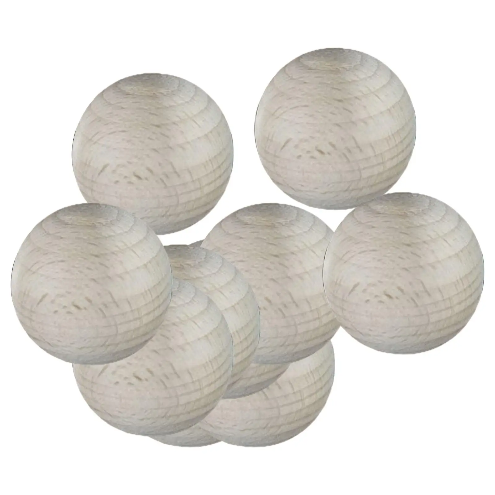 10 Pieces 32mm Unpainted Round Ball, Wooden Toy, Accessoy Ball Crafts Making Beads