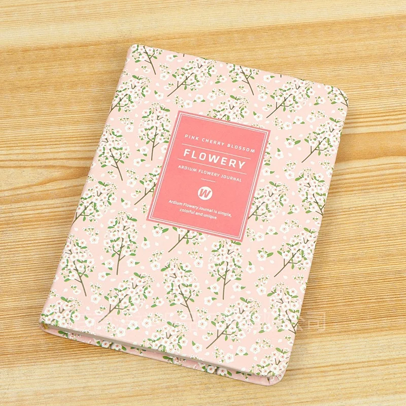 Fashion Cute PU Leather Floral Print Schedule Note Book Diary Weekly Planner Notebook School Office Supply Handbook Stationery