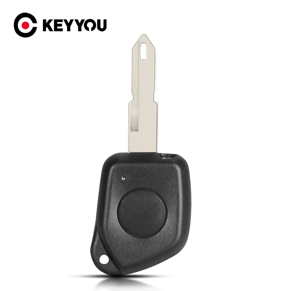 KEYYOU 1PCS 1 Button Car Key Shell Good Quality For Peugeot 106 205 206 306 405 406 1 Button With Uncut Blade