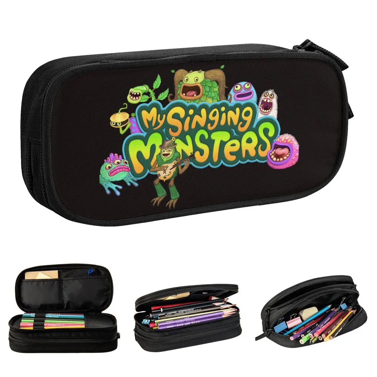 singing monsters game lapis dos desenhos animados lapis pouch pen box para estudantes lapis bolsas com ziper papelaria para a escola my 01