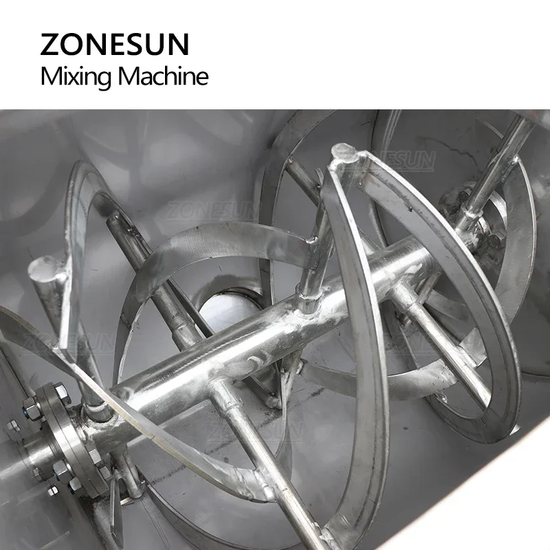 ZONESUN ZS-BM500 Powder Granule Mixing Machine 200/500L Dry Soft Flour Grain Large Capacity Tank Equipment Food Processor