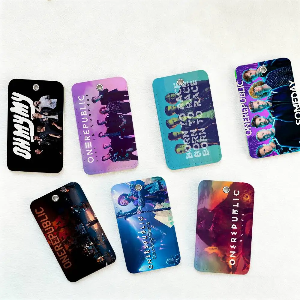 Pop Rock Band O-Onerepublic Rectangle Keychain Card Holder, Badge Credit Card Holder, Student ID Card Holder, Bus Cards Cover