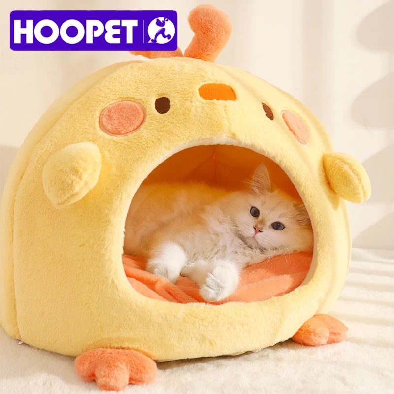 HOOPET Cat Litter Winter Warm Enclosed Cat Sleeping Bag Supplies Cat Safe Feeling Nest Small Dog Nest Winter Cat House Cat House