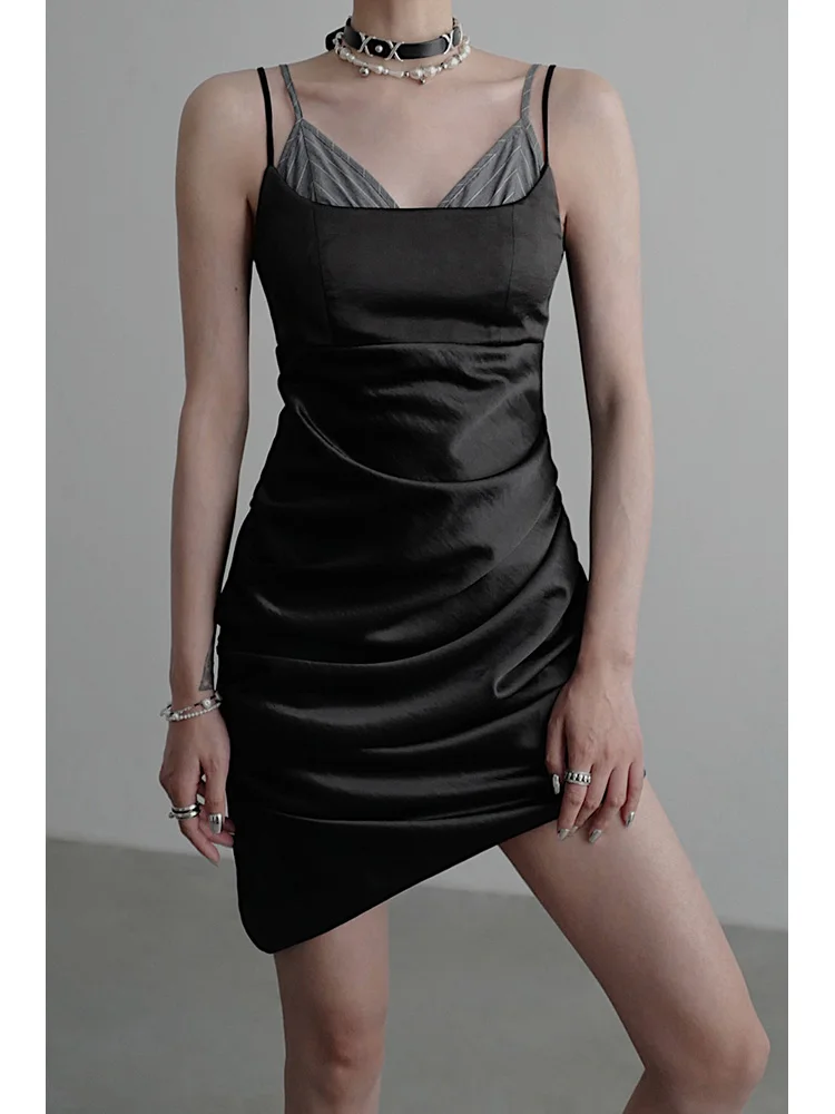 

Сексуальный асимметричный двойной ремешок Dr WYHX/без иллюзии, бренд весны и лета, повседневный силуэт X-образной формы, застежка-молния