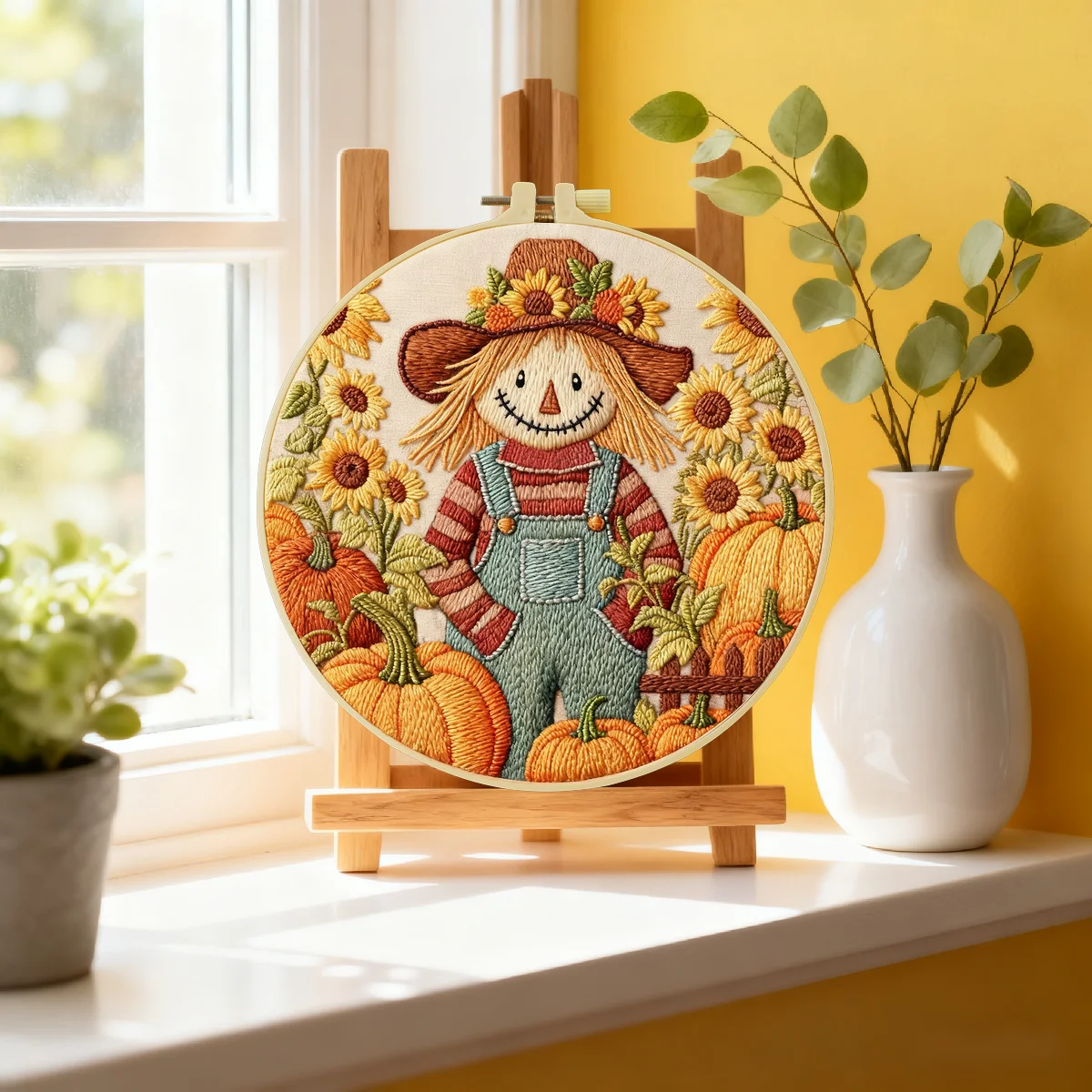 1 Stück 20X20CM/15X15CM 7,87/6,3 Zoll Mädchen-Stickerei-Starter-Kit DIY-Kit DIY-Stickerei-Set Handarbeiten Heimdekoration Bastelmalerei – Detail 1