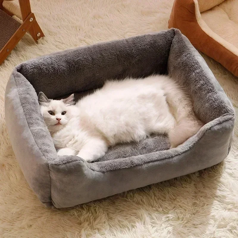 Bed for Cats Pet Products Cushions Kitten Goods Accessories Dog All Houses Supplies Things Accessory Habitats Basket House Beds image 3