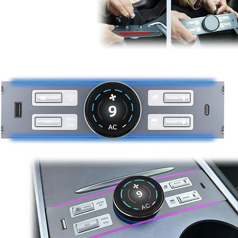 

Car LCD Knob Docking Station For Tesla Model 3&Y Car With Buttons Functions Parts