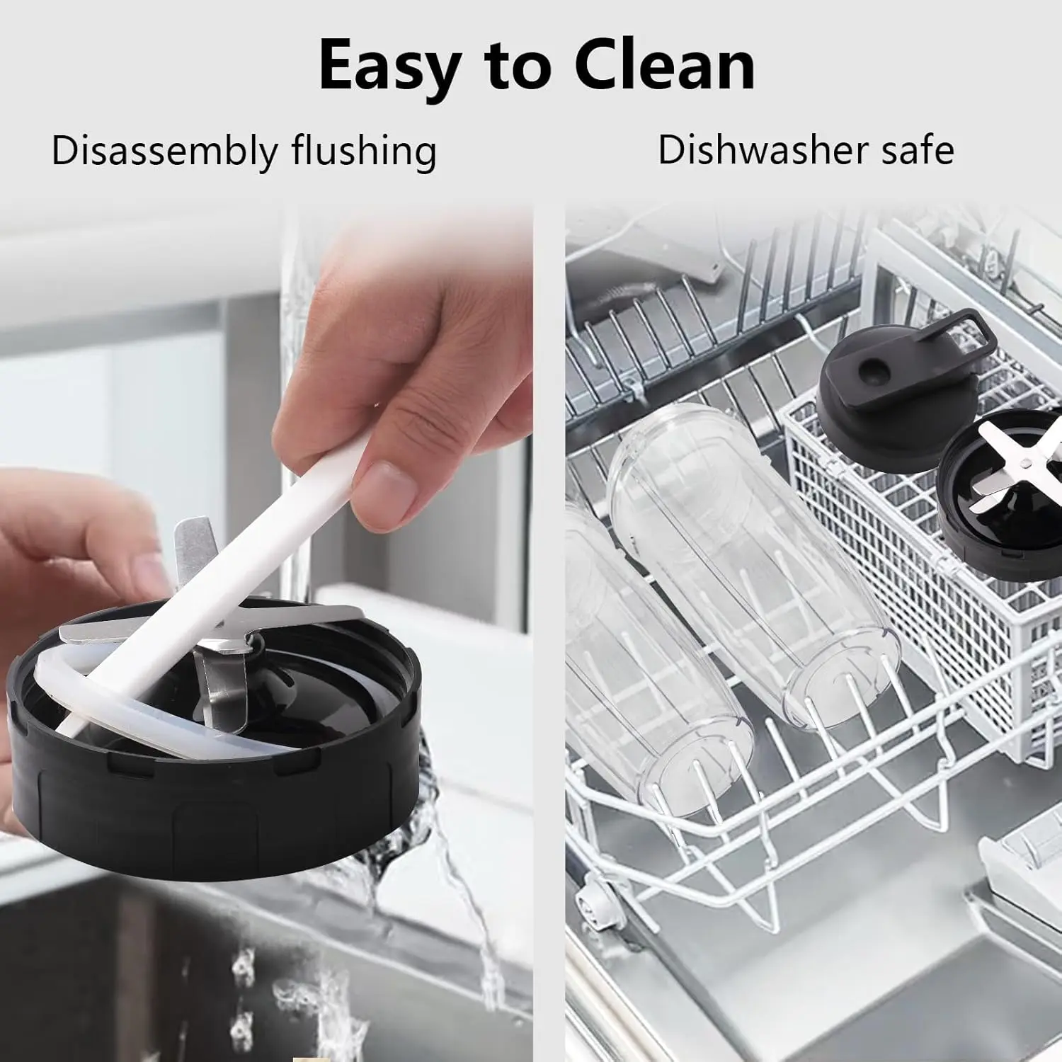 خلاط مزود بقدرة 1200 وات، خلاط عصير قوي بتقنية ذكية، فواكه مجمدة ممزوجة للعصائر، مع اثنين من 28 أونصة