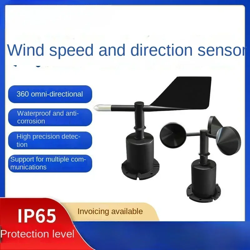 Wind Speed Sensor Wind Direction Transmitter High Precision RS485 Three Cup Anemometer Wind Vane 4-20mA