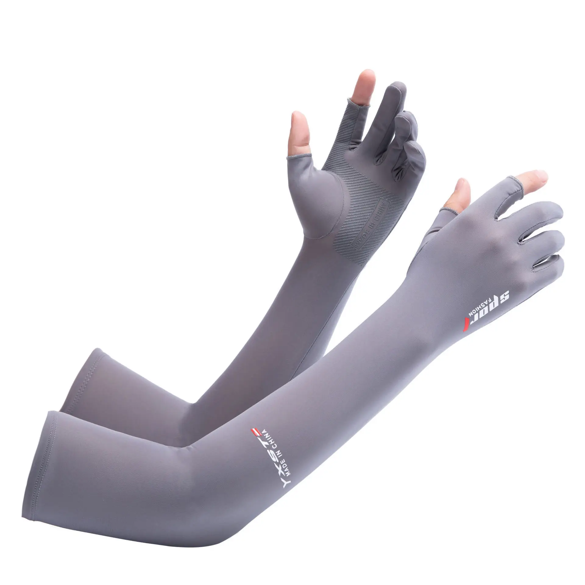 Guantes largos para deportes al aire libre, ciclismo, verano, protector solar, sensación de hielo