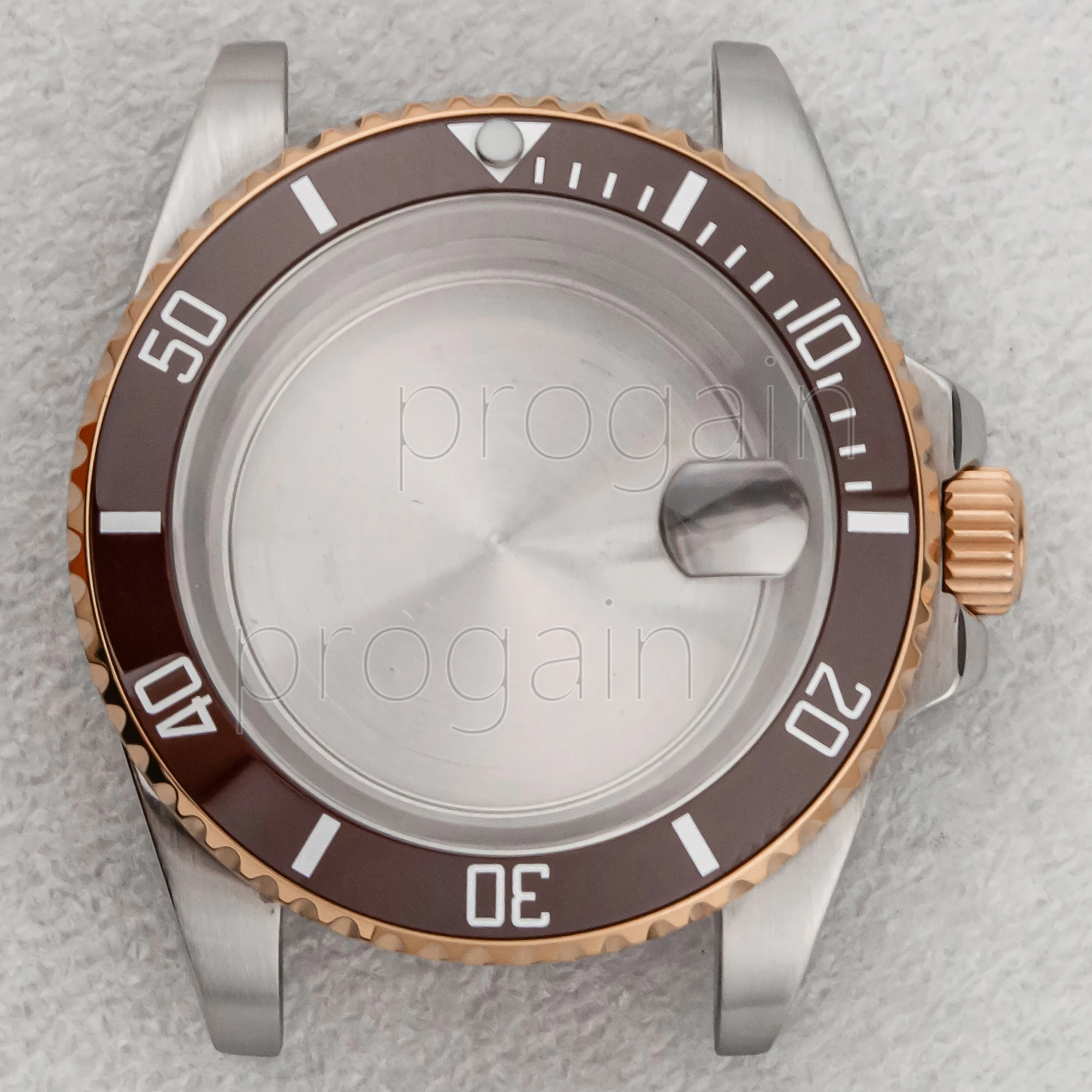 40mm Watch Case with Ceramic Bezel Waterproof Sapphire Glass for SUB GMT NH34/35/36 Movement 316L Stainless Steel Watch Parts