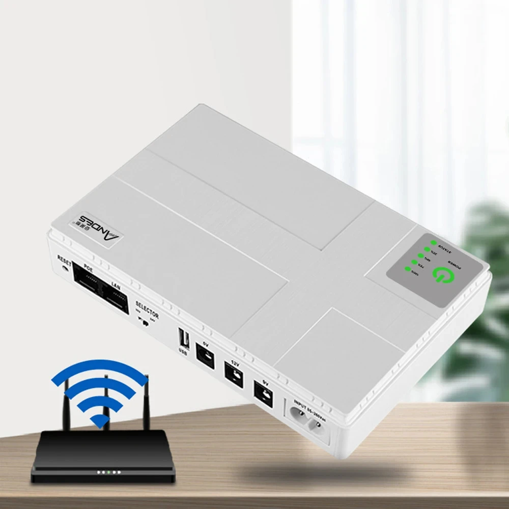 9000mAh DC1018P Portable DC Router UPS,DC5V 9V 12V Output 18W Emergency Devices,POE Power Supply 15V/24V,UPS for Camera,Router