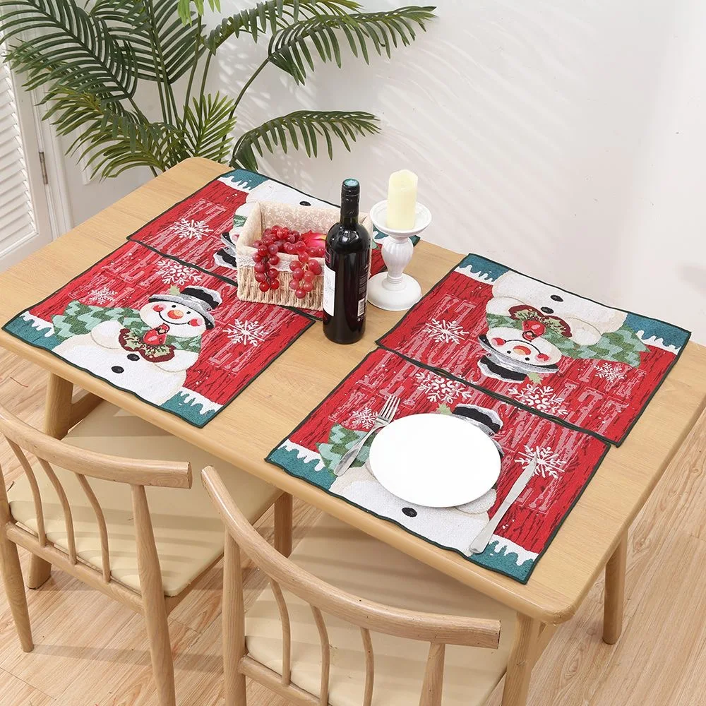 

New Christmas placemat insulation mat kitchen table home 33*45cm Christmas decoration supplies