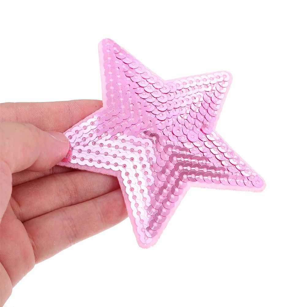 

15pcs Sequin Five Pointed Star Patch Durable Embroidery Patches Clothing Sewing DIY Projects Hat Appliques Decorative Sequins